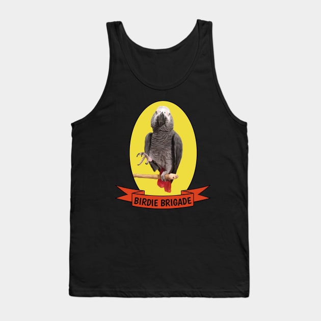 Birdie Brigade Congo African Grey Parrot Tank Top by Einstein Parrot